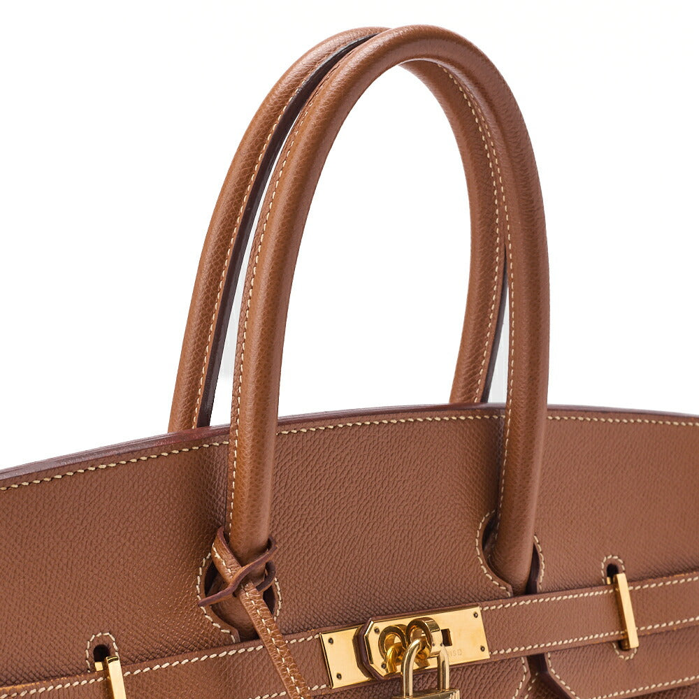 HERMES Birkin 35 Handbag Kushbel Gold Gold-Tone Hardware Pre-Owned - Vintage La Charme
