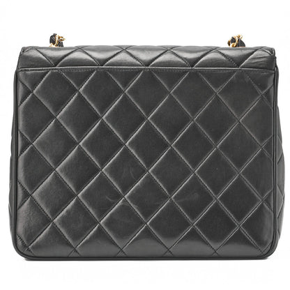 CHANEL Shoulder Bag, Deca Matelasse, Lambskin, Black, Gold-Tone Hardware, Pre-Owned - Vintage La Charme