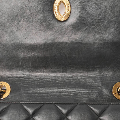 CHANEL Shoulder Bag, Deca Matelasse, Lambskin, Black, Gold-Tone Hardware, Pre-Owned - Vintage La Charme