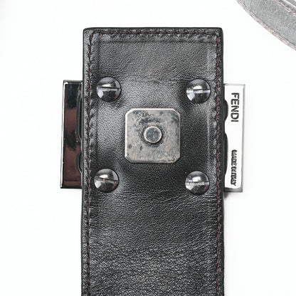 Fendi One Shoulder Bag, Zucchino Canvas, Leather, Brown, Silver-Tone Hardware, Pre-Owned - Vintage La Charme