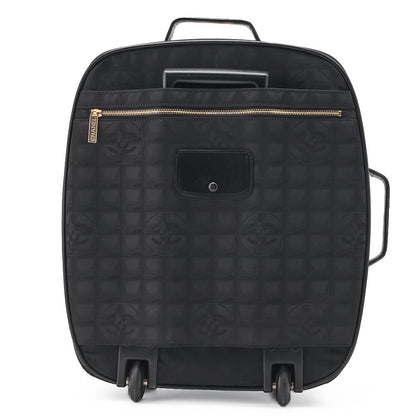 CHANEL Travel Suitcase Canvas Black Gold-Tone Hardware Pre-Owned - Vintage La Charme