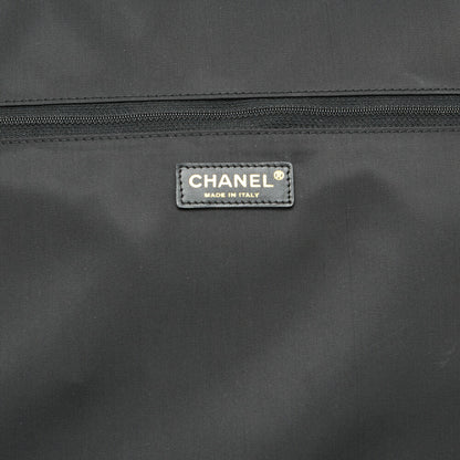 CHANEL Travel Suitcase Canvas Black Gold-Tone Hardware Pre-Owned - Vintage La Charme
