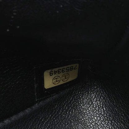 CHANEL Shoulder Bag, Matelasse W Flap 25 Icon Print, Canvas, Black, Gold-Tone Hardware, Pre-Owned - Vintage La Charme