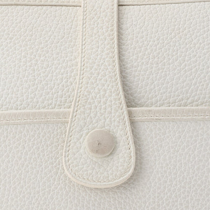HERMES Shoulder Bag, Evelyn GM 3 Trois, Tryon Clemence, White, Silver-Tone Hardware, Pre-Owned - Vintage La Charme
