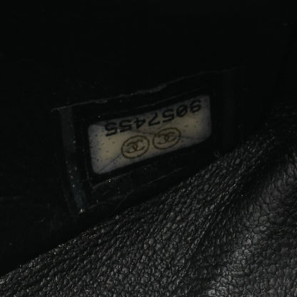 CHANEL Chain Shoulder Bag Matelasse Double Flap Caviar Skin Black Gold-Tone Hardware Pre-Owned - Vintage La Charme