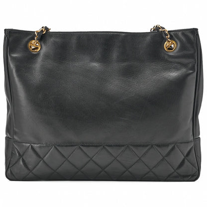 CHANEL Shoulder Tote Bag Triple Coco Double Chain Shoulder Caviar Skin Black Gold-Tone Hardware Pre-Owned - Vintage La Charme