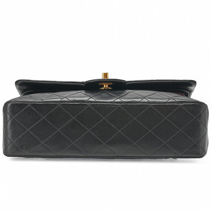 CHANEL Chain Shoulder Bag Matelasse Double Flap 25 Lambskin Black Gold-Tone Hardware Pre-Owned - Vintage La Charme