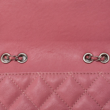 CHANEL Chain Shoulder Bag Mini Matelasse Caviar Leather Pink Silver-Tone Hardware Pre-Owned - Vintage La Charme