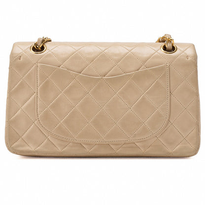 Chanel Shoulder Bag Matelasse 23 Double Flap Chain Lambskin Beige Gold-Tone Hardware Pre-Owned - Vintage La Charme
