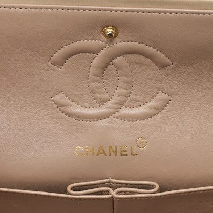 Chanel Shoulder Bag Matelasse 23 Double Flap Chain Lambskin Beige Gold-Tone Hardware Pre-Owned - Vintage La Charme