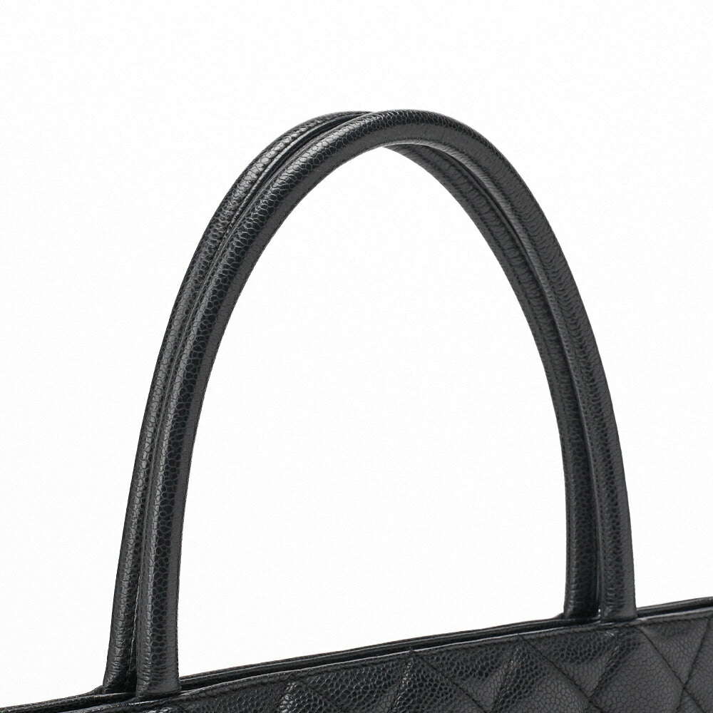 CHANEL Tote Bag, Matelasse Reprint, Caviar Skin, Black, Gold-Tone Hardware, Pre-Owned - Vintage La Charme