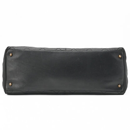 Chanel Shoulder Bag Supermodel Matelasse Lambskin Black Gold-Tone Hardware Pre-Owned - Vintage La Charme