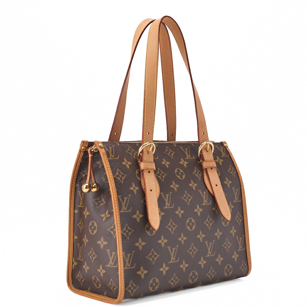 Louis Vuitton Tote Bag Monogram Popin Coolau Canvas Brown Gold-Tone Hardware Pre-Owned - Vintage La Charme