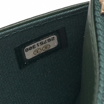 CHANEL Chanel Boy Chanel Matlasse Chain Wallet Caviar Skin V Stitch Glynn (Gold Fittings) Women's Wallet Folding Wallet Women's Wallet [Used] [Free Shipping]