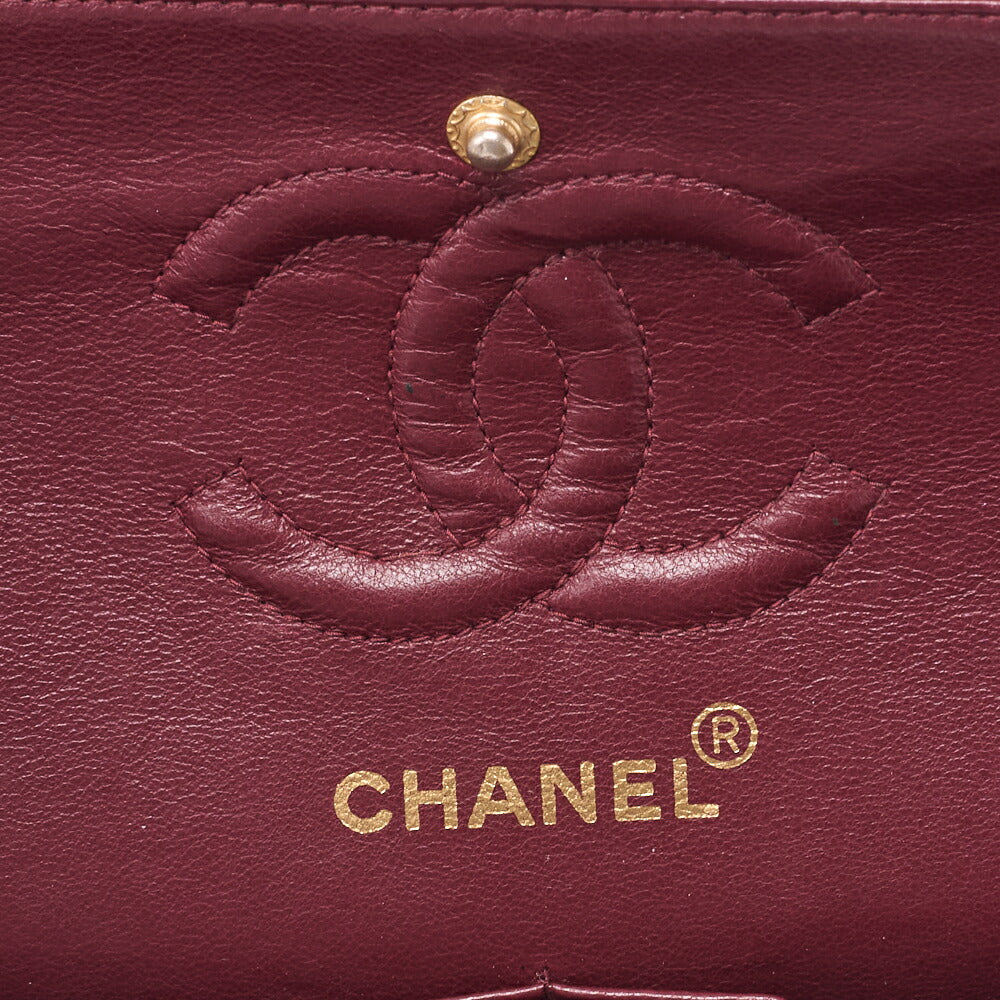 CHANEL Chain Shoulder Bag Matlasse Double Flap 23cm Lambskin (Gold Fittings) Women's [Used] [Free Shipping]