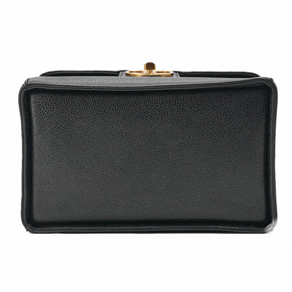 CHANEL Matlasse Vanity Handbag Caviar Skin Black 2way (Gold Fittings) Women's Bag Shoulder Bag Women's [Used] [Free Shipping]