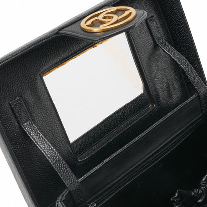 CHANEL Matlasse Vanity Handbag Caviar Skin Black 2way (Gold Fittings) Women's Bag Shoulder Bag Women's [Used] [Free Shipping]