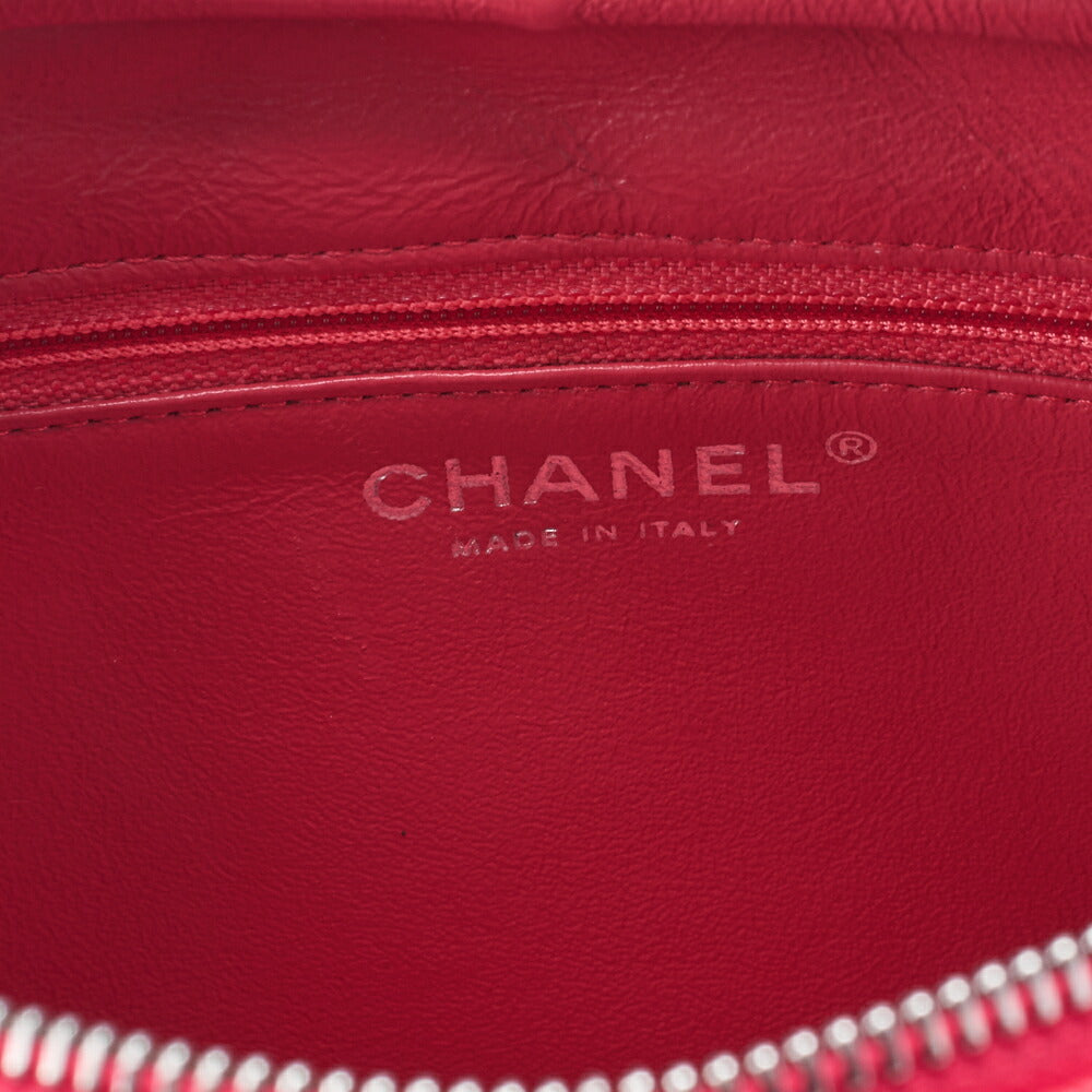 CHANEL Chain Shoulder Bag Matlasse Caviar Skin Rose Pink Coco Mark Silver Metal Fittings Women's [Used] [Free Shipping]