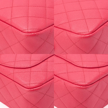 CHANEL Chain Shoulder Bag Matlasse Caviar Skin Rose Pink Coco Mark Silver Metal Fittings Women's [Used] [Free Shipping]