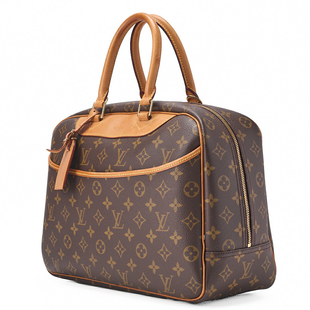 Louis Vuitton Handbag, Monogram Deauville, Canvas, Brown, Gold-Tone Hardware, Pre-Owned - Vintage La Charme