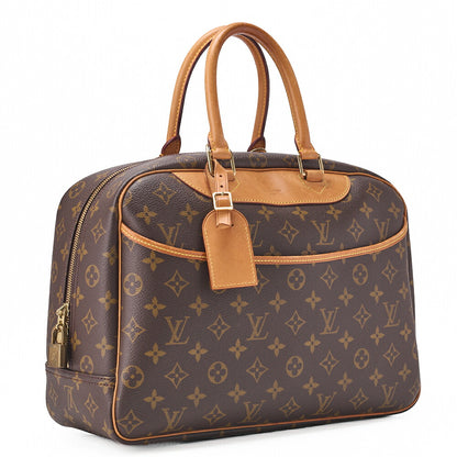 Louis Vuitton Handbag, Monogram Deauville, Canvas, Brown, Gold-Tone Hardware, Pre-Owned - Vintage La Charme