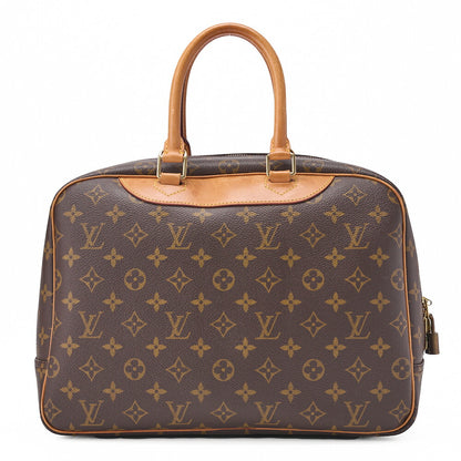 Louis Vuitton Handbag, Monogram Deauville, Canvas, Brown, Gold-Tone Hardware, Pre-Owned - Vintage La Charme