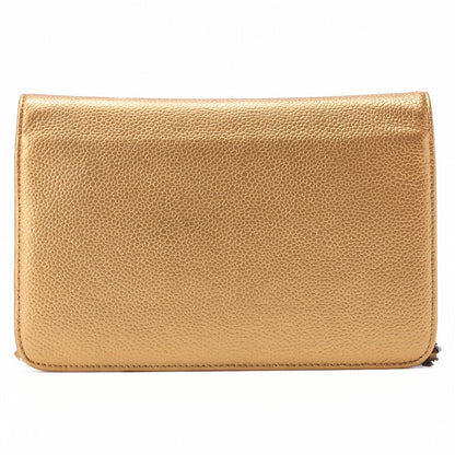 CHANEL Chanel Coco Mark Chain Wallet Caviar Skin Gold (Gold Fittings) Women's Wallet Folding Wallet Women's Wallet [Used] [Free Shipping]