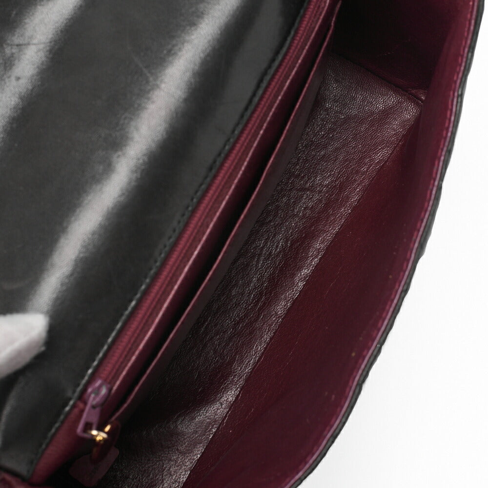 CHANEL Matlasse Chain Shoulder Bag Lambskin Black Coco Mark Au Rack (Gold Fittings) Women's Bag Women's [Used] [Free Shipping] [SS]