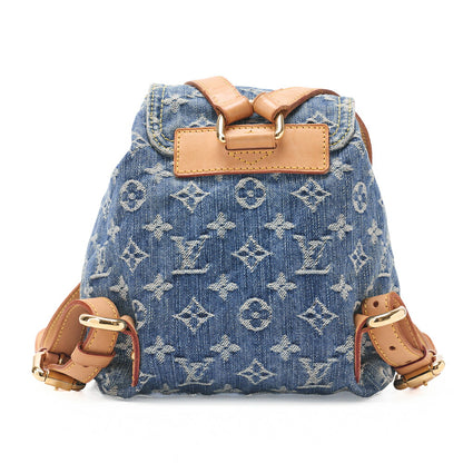 LOUIS VUITTON Louis Vuitton Monogram Denim Sackad PM M95057 Backpack Blue Gold-Tone Hardware, Pre-Owned