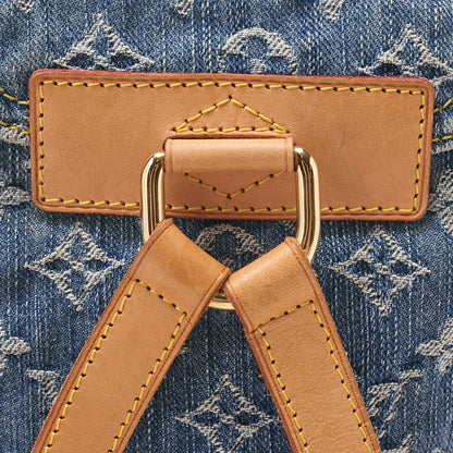 LOUIS VUITTON Louis Vuitton Monogram Denim Sackad PM M95057 Backpack Blue Gold-Tone Hardware, Pre-Owned