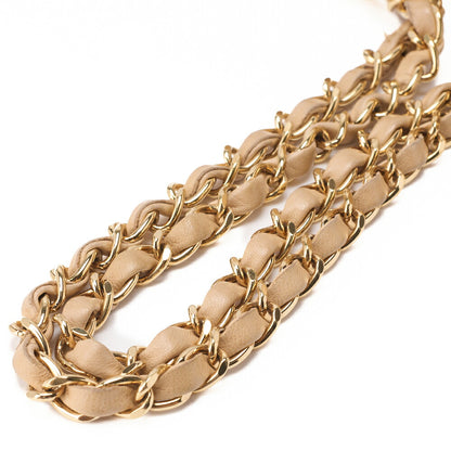 CHANEL Chanel Shoulder Bag Matlasse Double Flap 25cm Lambskin Beige (Gold Fittings) Women's [Used] [Free Shipping] [SS]