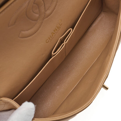 CHANEL Shoulder Bag Matelasse Double Flap Lambskin Beige Gold-Tone Hardware Pre-Owned - Vintage La Charme