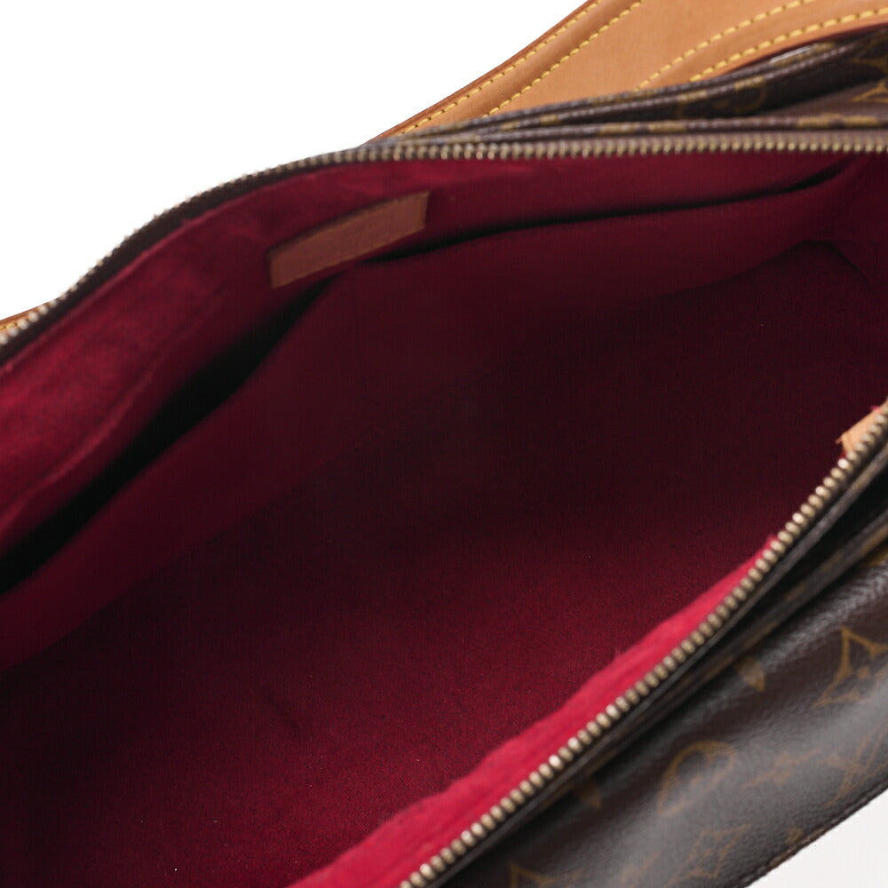 LOUIS VUITTON Louis Vuitton Monogram Deauville Handbag Brown (Gold Fittings) M47270 [Used] [Free Shipping]