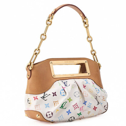 LOUIS VUITTON Louis Vuitton Monogram Monogram Multicolor Judy PM 2WAY Handbag White Gold-Tone Hardware, Pre-Owned