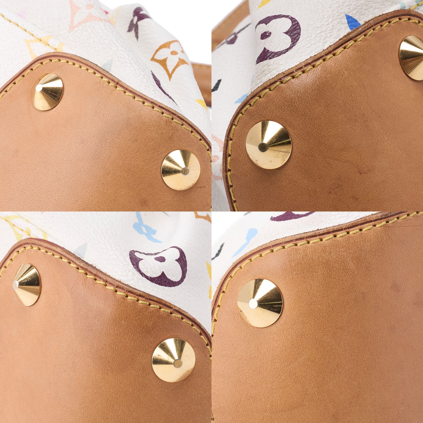 LOUIS VUITTON Louis Vuitton Monogram Monogram Multicolor Judy PM 2WAY Handbag White Gold-Tone Hardware, Pre-Owned