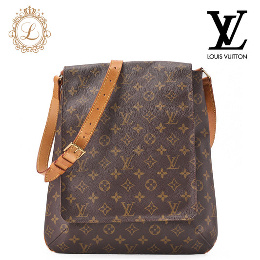 Louis Vuitton Shoulder Bag, Monogram, Canvas, Brown, Gold-Tone Hardware, Pre-Owned - Vintage La Charme