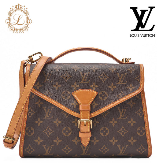 Louis Vuitton Shoulder Bag, Monogram, Canvas, Brown, Gold-Tone Hardware, Pre-Owned - Vintage La Charme