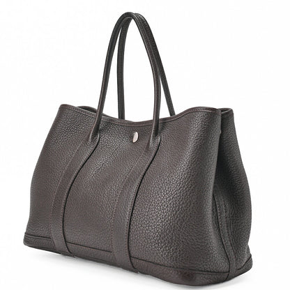 HERMES Garden Party TPM Tote Bag Negonda Cafe Silver-Tone Hardware Pre-Owned - Vintage La Charme