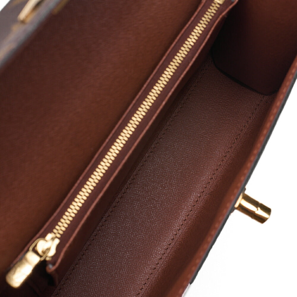 CELINE Celine Handbag Macadam PVC Leather Brown Gold Fittings Tote Bag Shoulder Bag [Used] [Free Shipping]