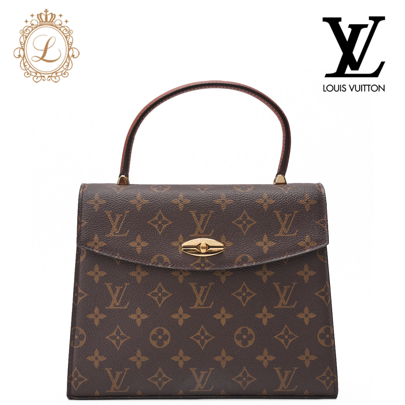 CELINE Celine Handbag Macadam PVC Leather Brown Gold Fittings Tote Bag Shoulder Bag [Used] [Free Shipping]