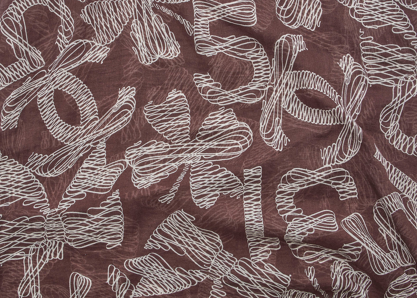 CHANEL Langarmbluse, Coco Mark Ribbon, 100 % Baumwolle, Braun, goldfarbene Metallteile, gebraucht