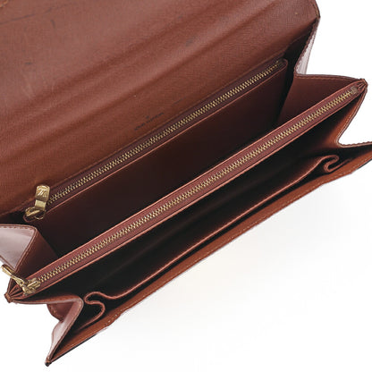 Louis Vuitton Handbag, Monogram Concorde, Canvas, Brown, Gold-Tone Hardware, Pre-Owned - Vintage La Charme