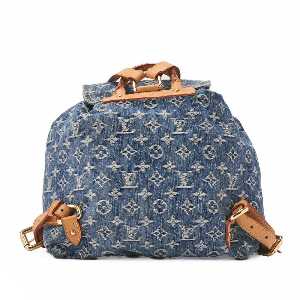 LOUIS VUITTON Louis Vuitton Monogram Denim Sackad PM M95057 Backpack Blue Gold-Tone Hardware, Pre-Owned