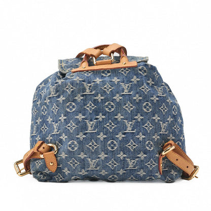 LOUIS VUITTON Louis Vuitton Monogram Denim Sackad PM M95057 Backpack Blue Gold-Tone Hardware, Pre-Owned
