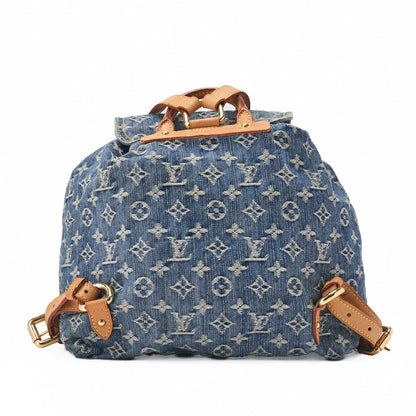 Louis Vuitton Shoulder Backpack Bag, Monogram Denim, Blue, Gold-Tone Hardware, Pre-Owned - Vintage La Charme