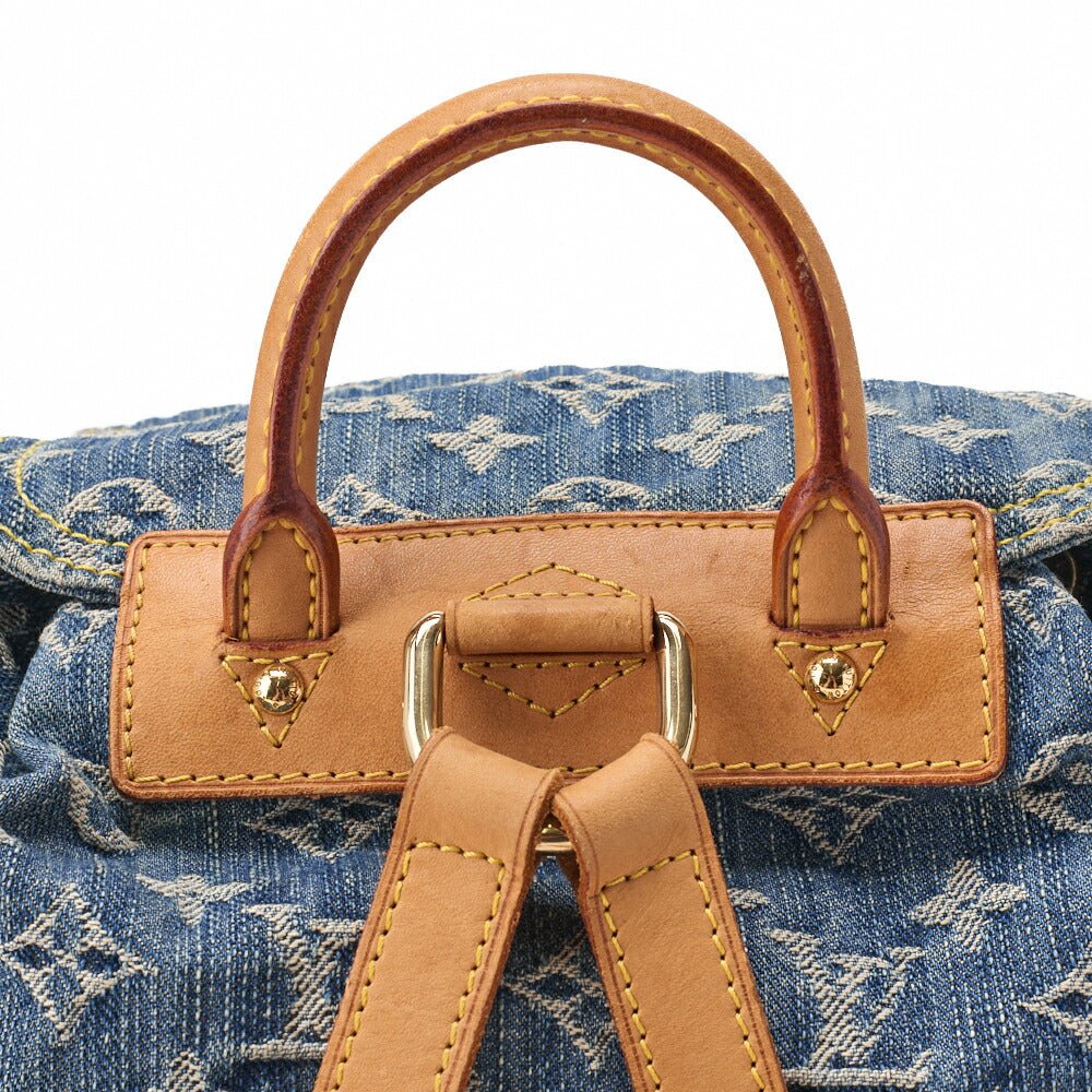 LOUIS VUITTON Louis Vuitton Monogram Denim Sackad PM M95057 Backpack Blue Gold-Tone Hardware, Pre-Owned