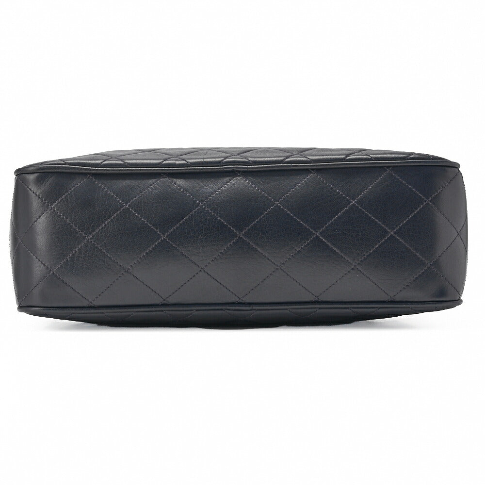 Chanel Shoulder Bag Matelasse Circle Coco Charm Lambskin Navy Gold-Tone Hardware Pre-Owned - Vintage La Charme