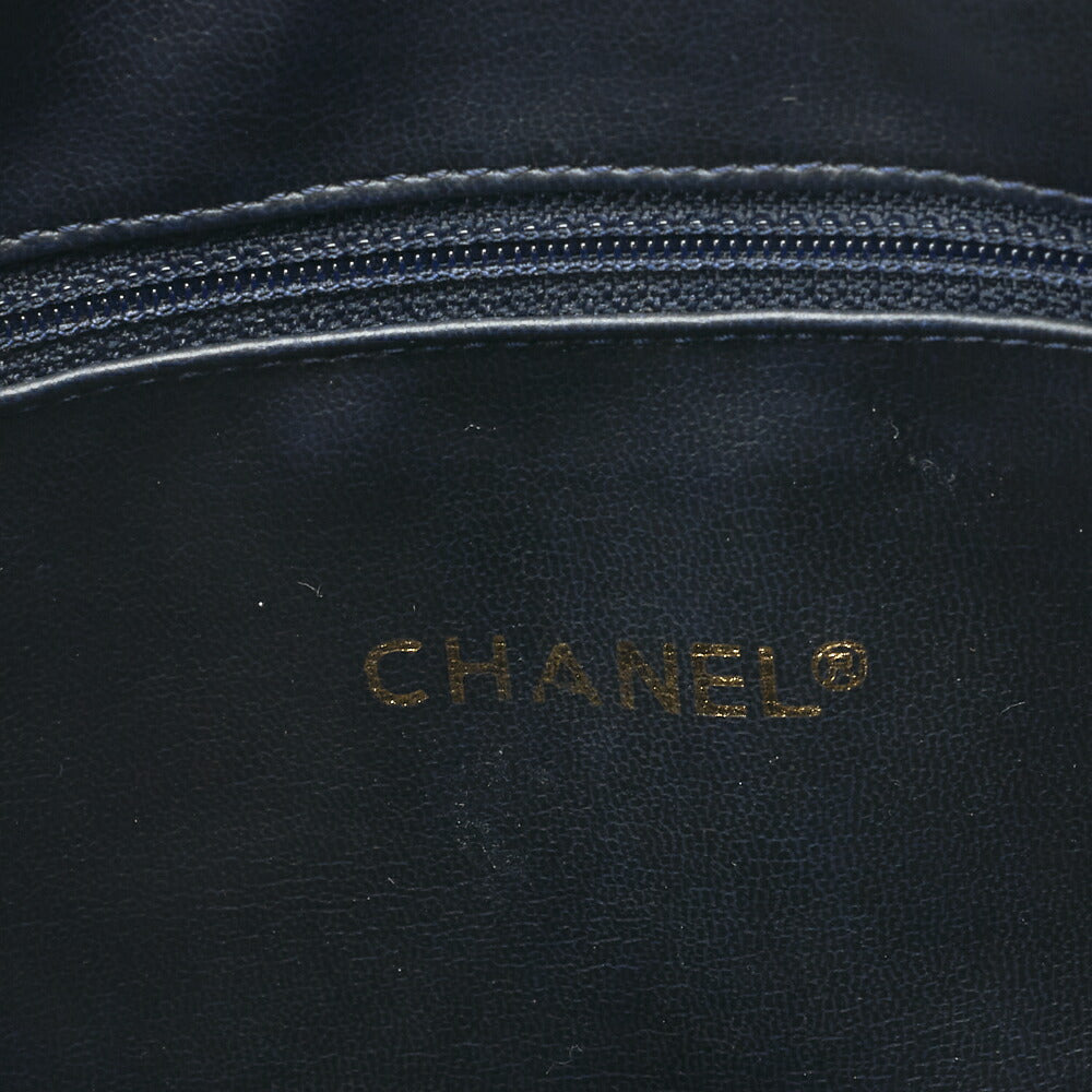 Chanel Shoulder Bag Matelasse Circle Coco Charm Lambskin Navy Gold-Tone Hardware Pre-Owned - Vintage La Charme