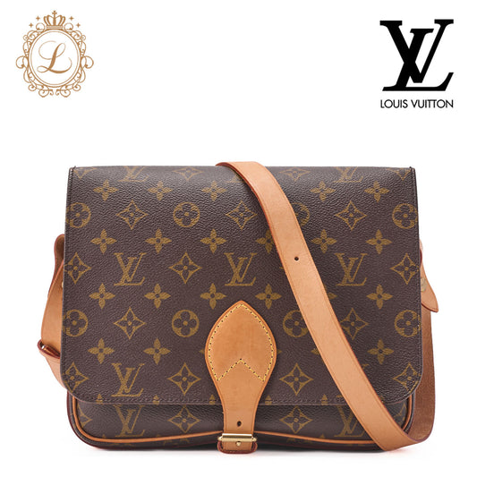 Louis Vuitton Shoulder Bag, Monogram Cartesierre GM, Canvas, Brown, Gold-Tone Hardware, Pre-Owned - Vintage La Charme