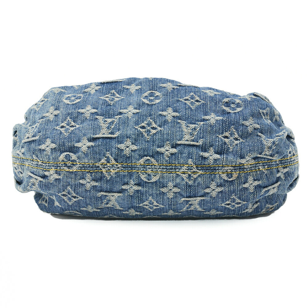 Louis Vuitton Handbag Pleaty Monogram Denim Blue Gold-Tone Hardware Pre-Owned - Vintage La Charme